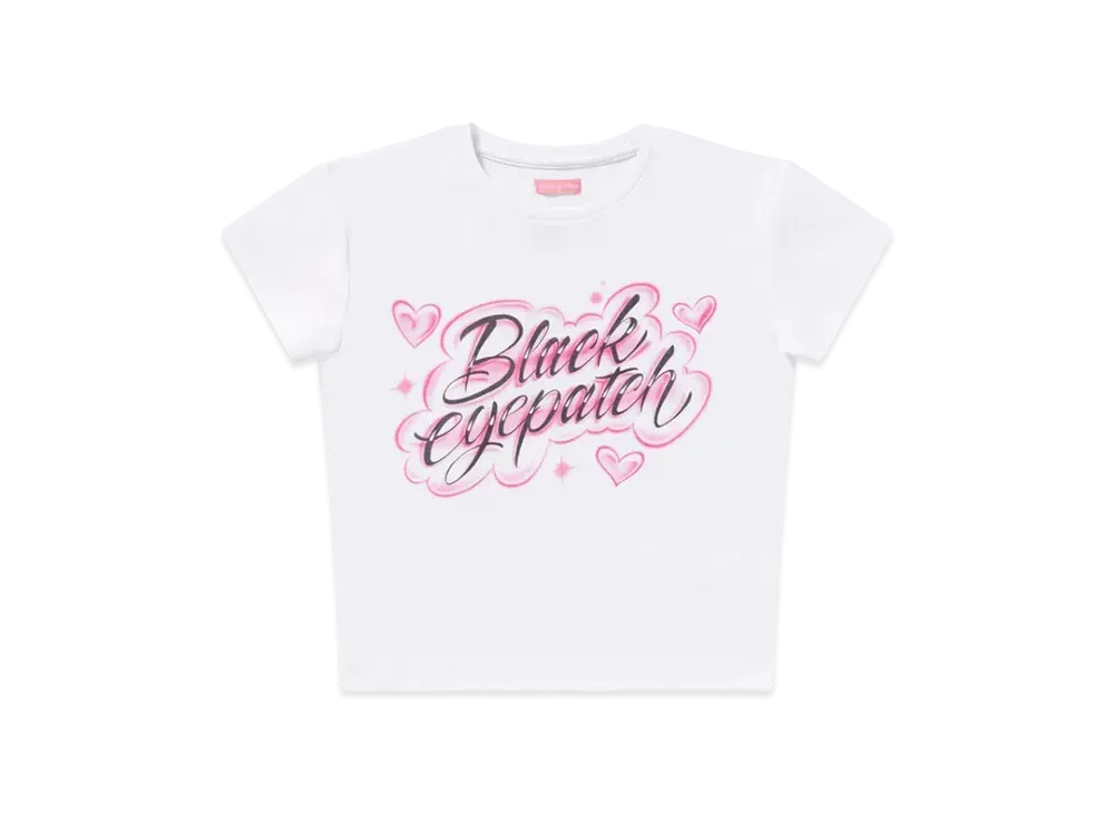 BlackEyePatch Splayed Script Baby Tee 