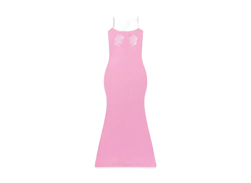 BlackEyePatch Dragon Ribbed Camisole Long Dress "Pink"