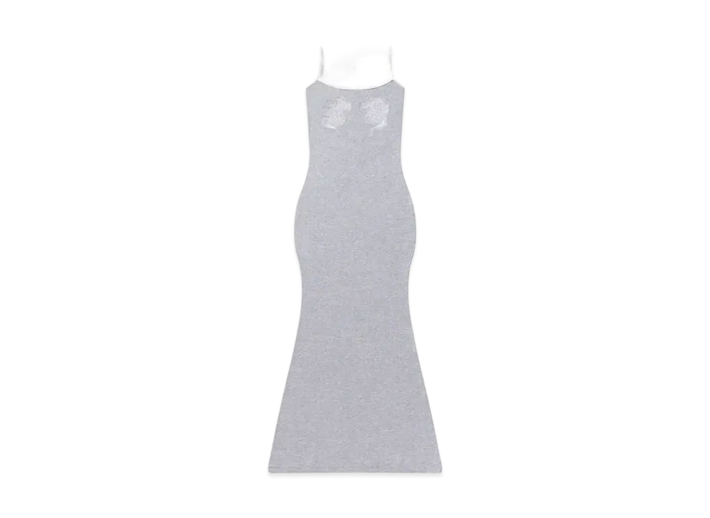 BlackEyePatch Dragon Ribbed Camisole Long Dress "Heather Gray"
