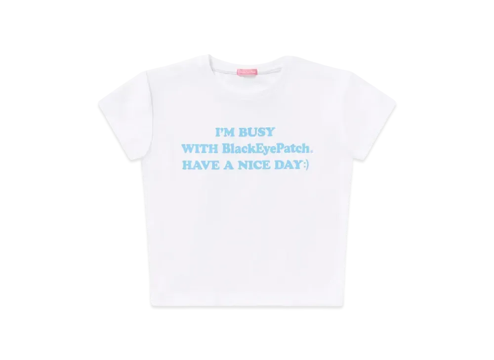BlackEyePatch I'm Busy Baby Tee "White"
