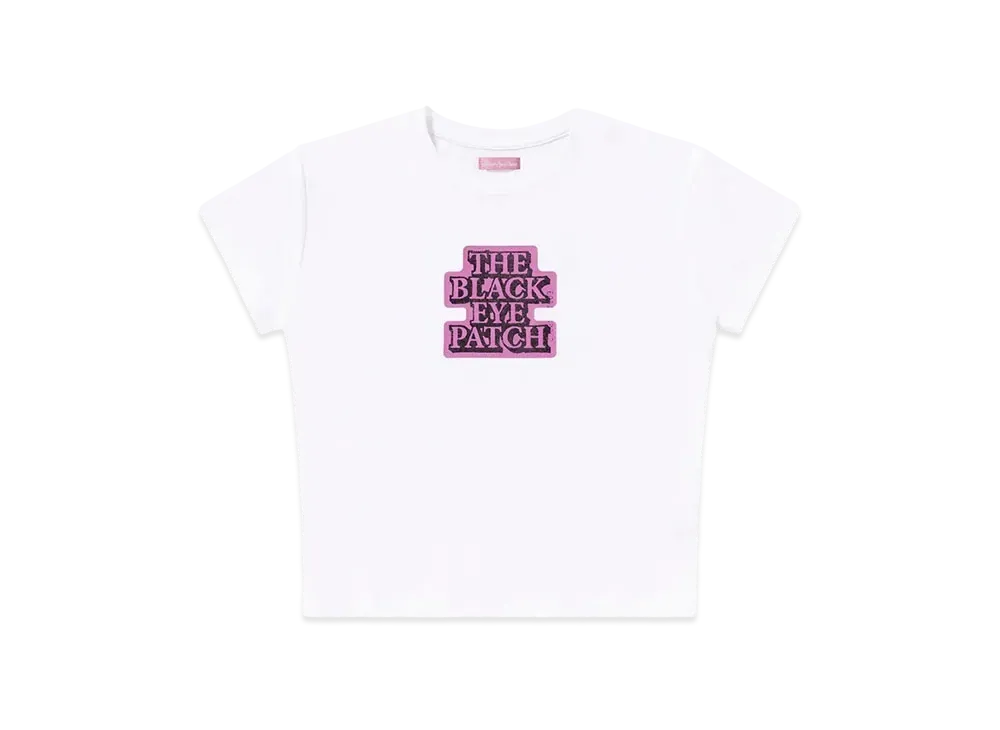 BlackEyePatch OG Label Baby Tee "White"