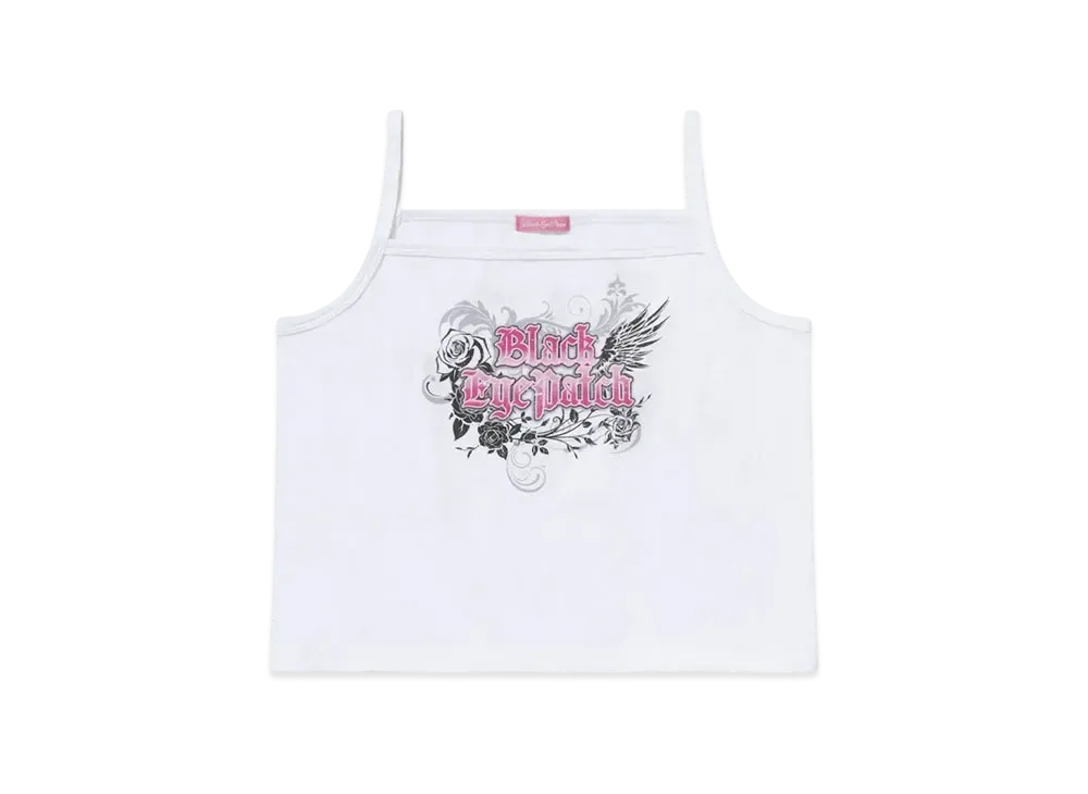 BlackEyePatch Roses And Wings Camisole "White"