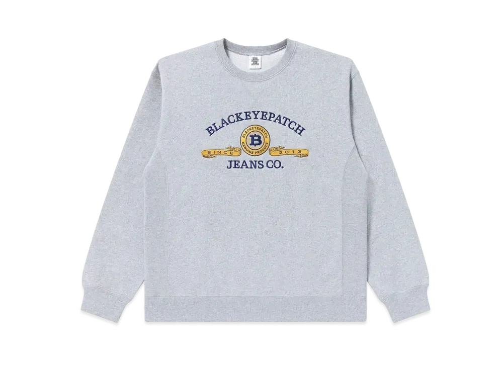 BlackEyePatch Currensy Emblem Crew Sweat "Heather Gray"