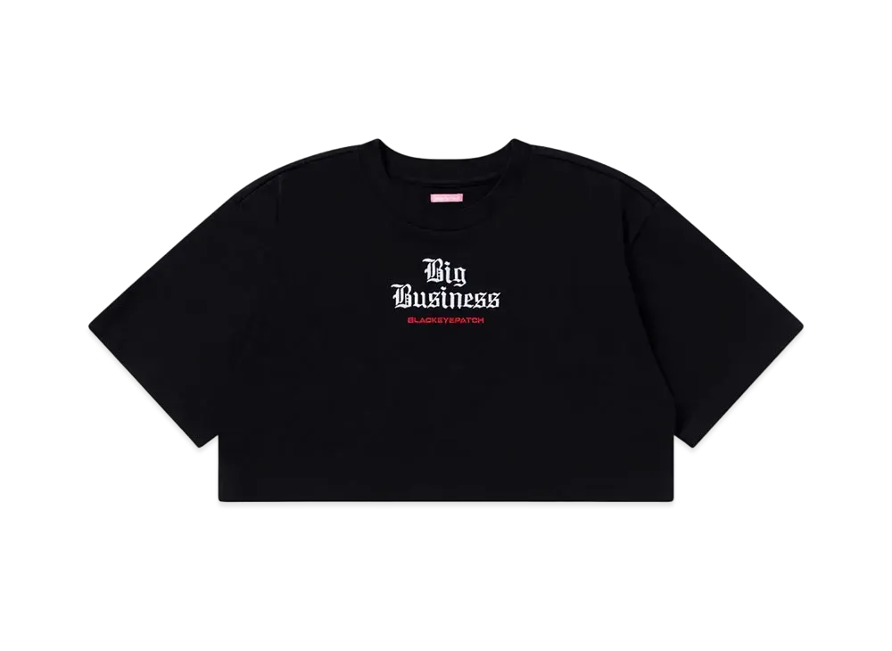 BlackEyePatch Big Business Cropped Tee Black "Black"