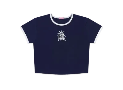BlackEyePatch Crown Tag Ringer Tee "Navy"