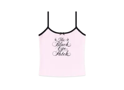 BlackEyePatch Dolly Script Ribboned Camisole "Pink"