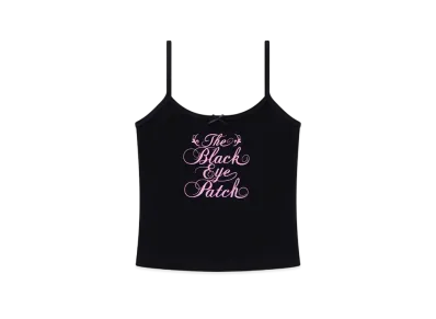 BlackEyePatch Dolly Script Ribboned Camisole "Black"