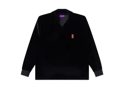 BlackEyePatch Small HWC Collared Velour Pullover "Black"