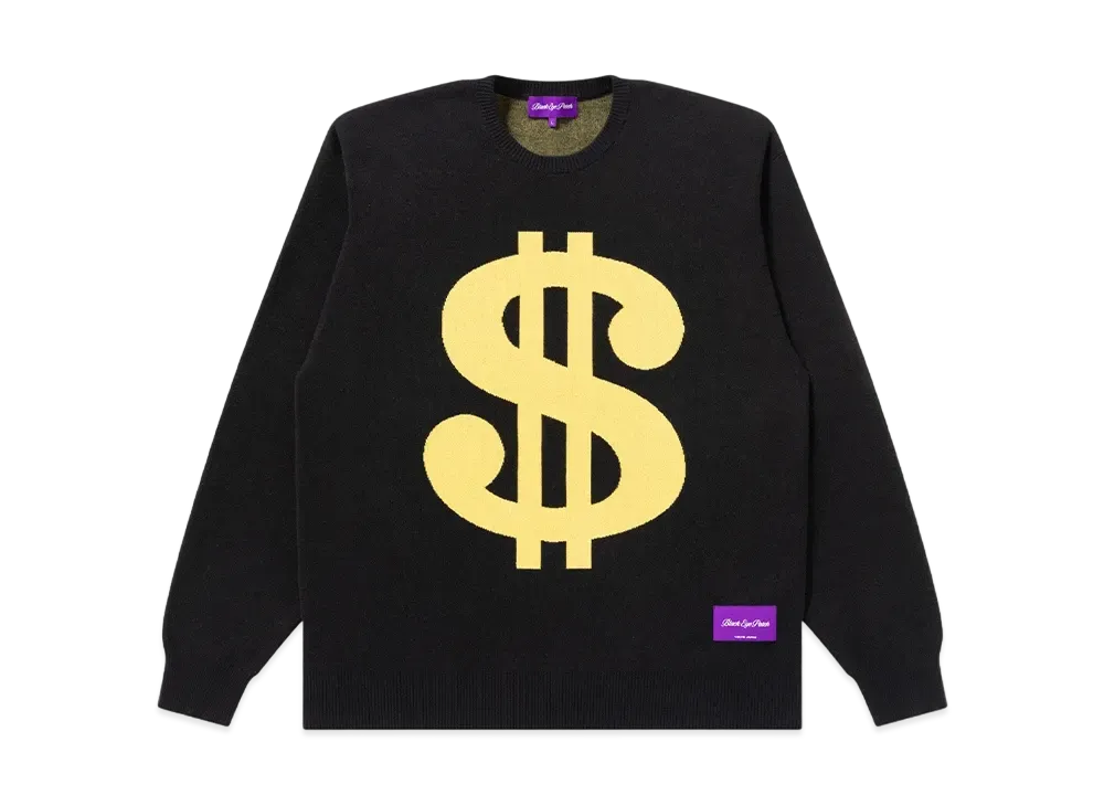 BlackEyePatch Big Dollar Sign Knitted Sweater "Black"