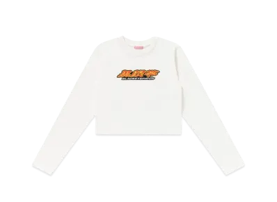 BlackEyePatch Women's Kurogantai Cropped L/S Tee "White"