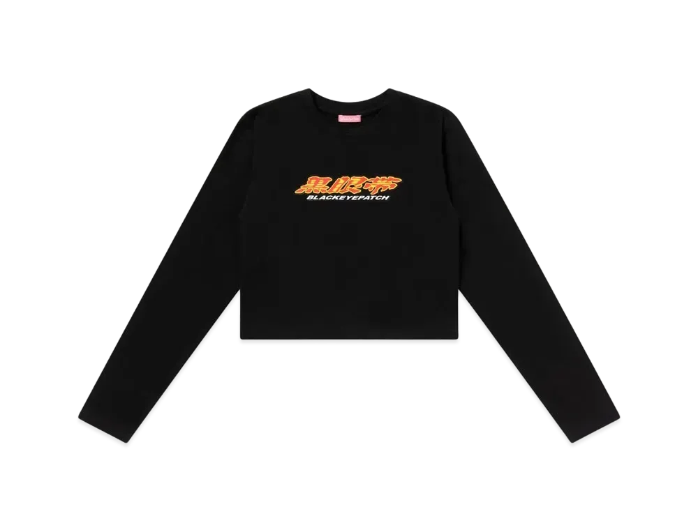 BlackEyePatch Women's Kurogantai Cropped L/S Tee "Black"