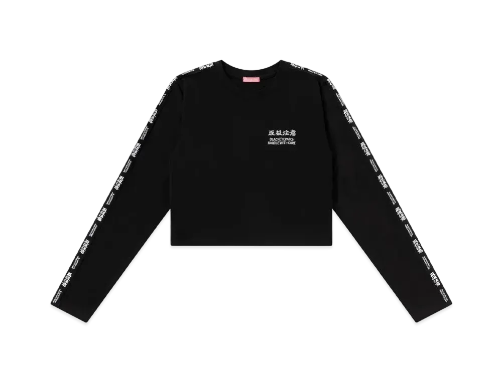 BlackEyePatch Women's HWC Taped Cropped L/S Tee "Black"
