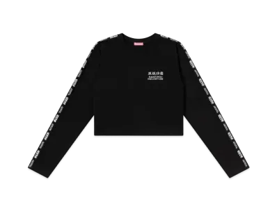 BlackEyePatch Women's HWC Taped Cropped L/S Tee "Black"