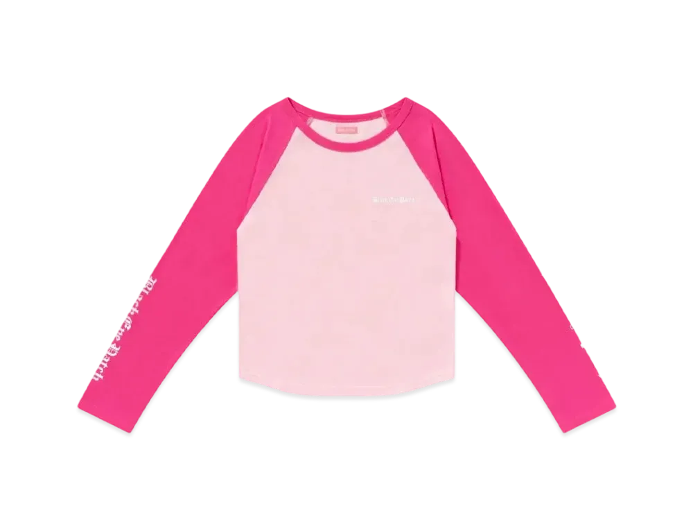 BlackEyePatch Women's Old Eng. Raglan L/S Tee "Pink"
