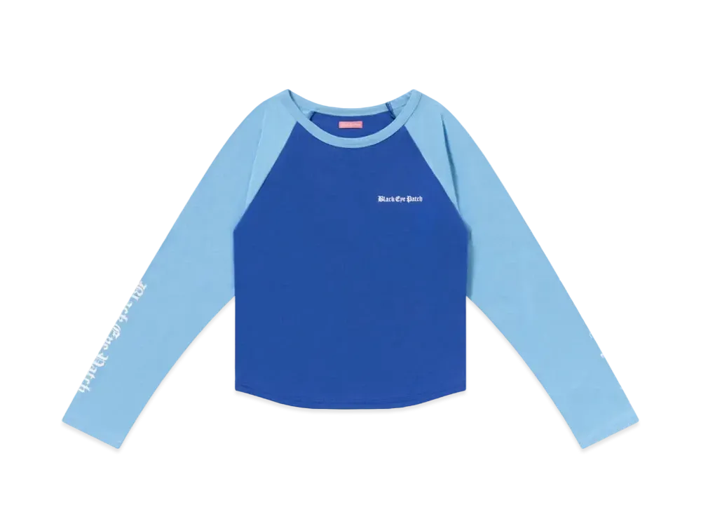 BlackEyePatch Women's Old Eng. Raglan L/S Tee "Blue"