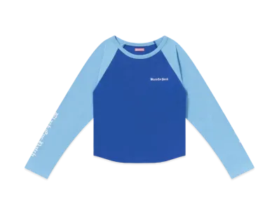 BlackEyePatch Women's Old Eng. Raglan L/S Tee "Blue"