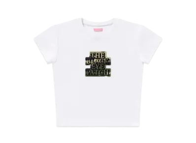 BlackEyePatch Women's Camouflage OG Label Baby Tee "White"
