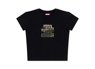 BlackEyePatch Women's Camouflage OG Label Baby Tee "Black"