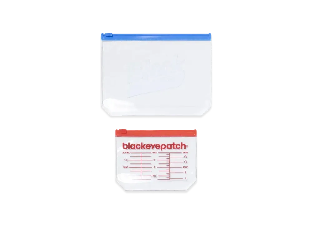 BlackEyePatch Pvc Zip Bags "Clear"