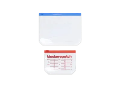 BlackEyePatch Pvc Zip Bags "Clear"