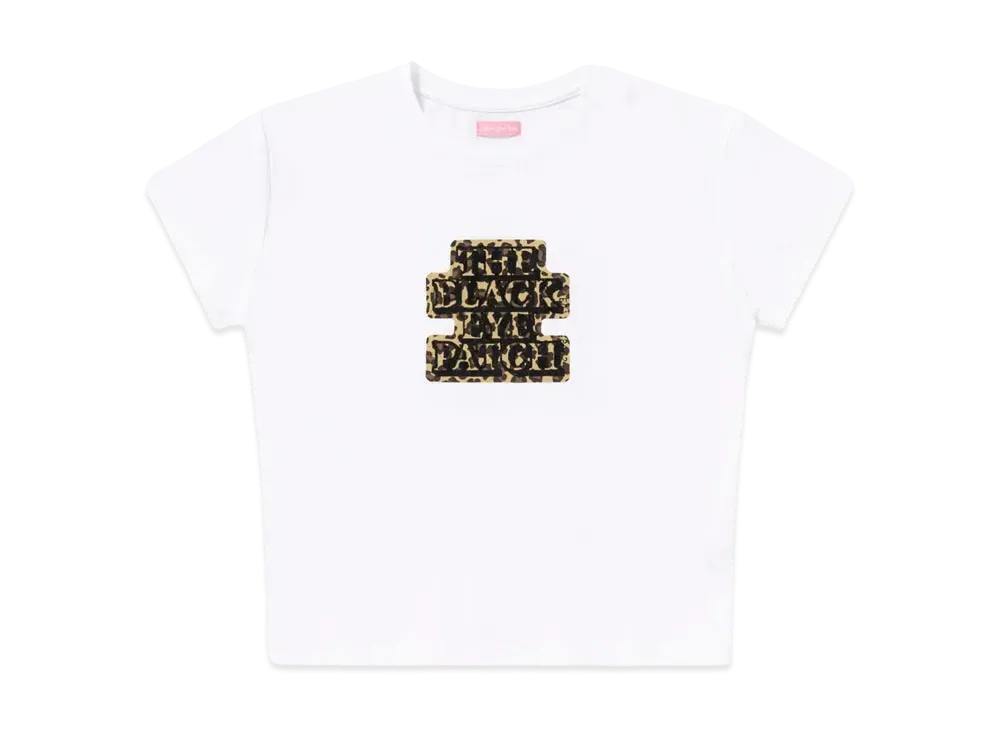 BlackEyePatch Leopard OG Label Baby Tee "White"