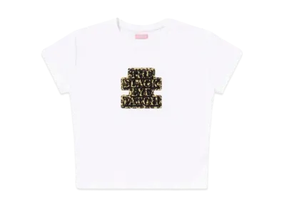 BlackEyePatch Leopard OG Label Baby Tee "White"
