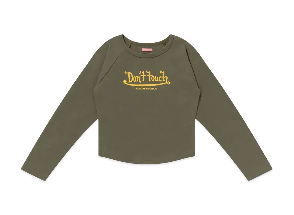 BlackEyePatch Dont Touch Raglan L/S Tee "Olive"