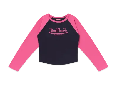 BlackEyePatch Dont Touch Raglan L/S Tee "Navy/Pink"