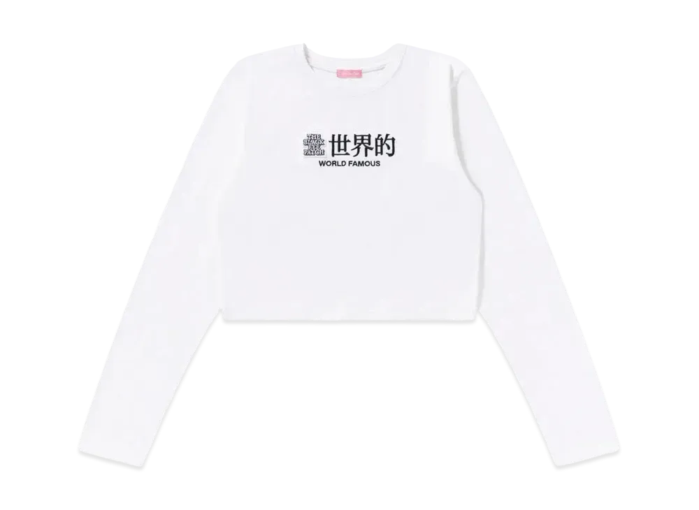 BlackEyePatch World Famous OG Cropped L/S Tee "White"