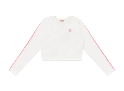 BlackEyePatch Small OG Label Cropped L/S Tee "White"