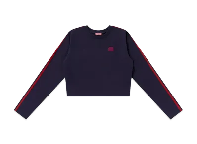 BlackEyePatch Small OG Label Cropped L/S Tee "Navy"