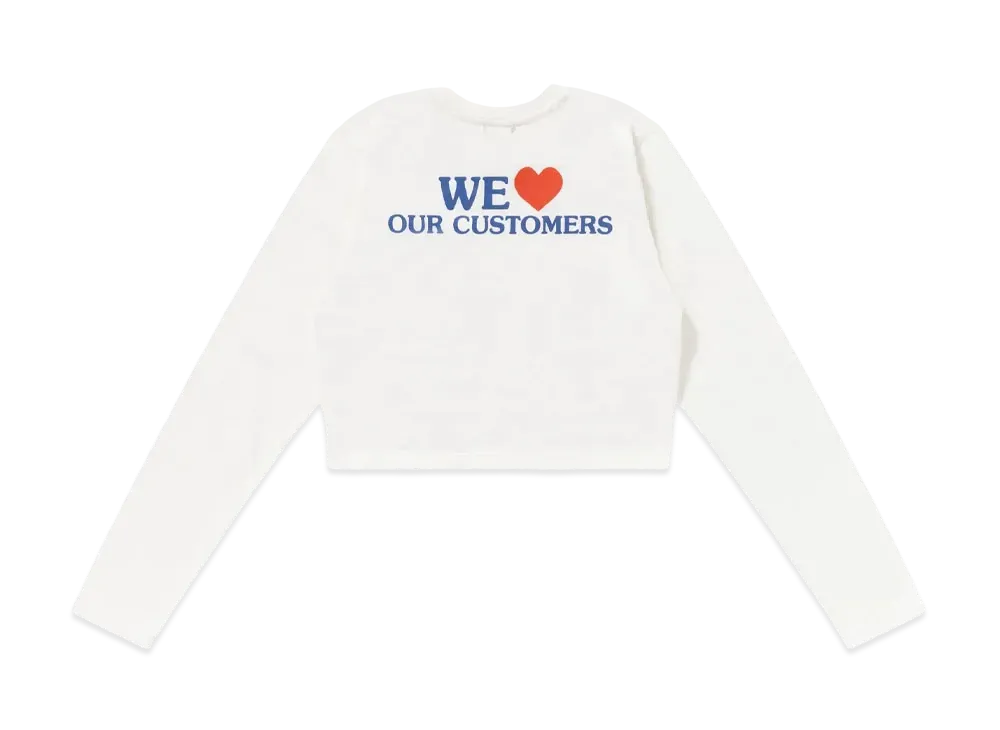 BlackEyePatch Laundromat Cropped L/S Tee "White"
