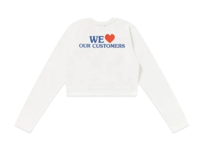 BlackEyePatch Laundromat Cropped L/S Tee "White"