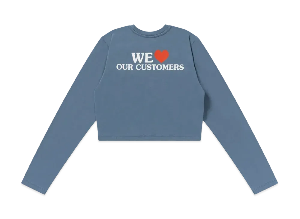 BlackEyePatch Laundromat Cropped L/S Tee "Blue"