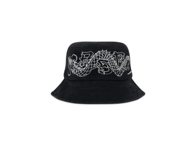 BlackEyePatch Dragon Embroidered Washed Bucket Hat "Black"