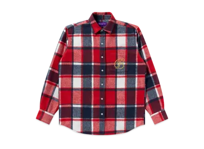 BlackEyePatch B Emblem Checked Flannel L/S Shirt "Red"
