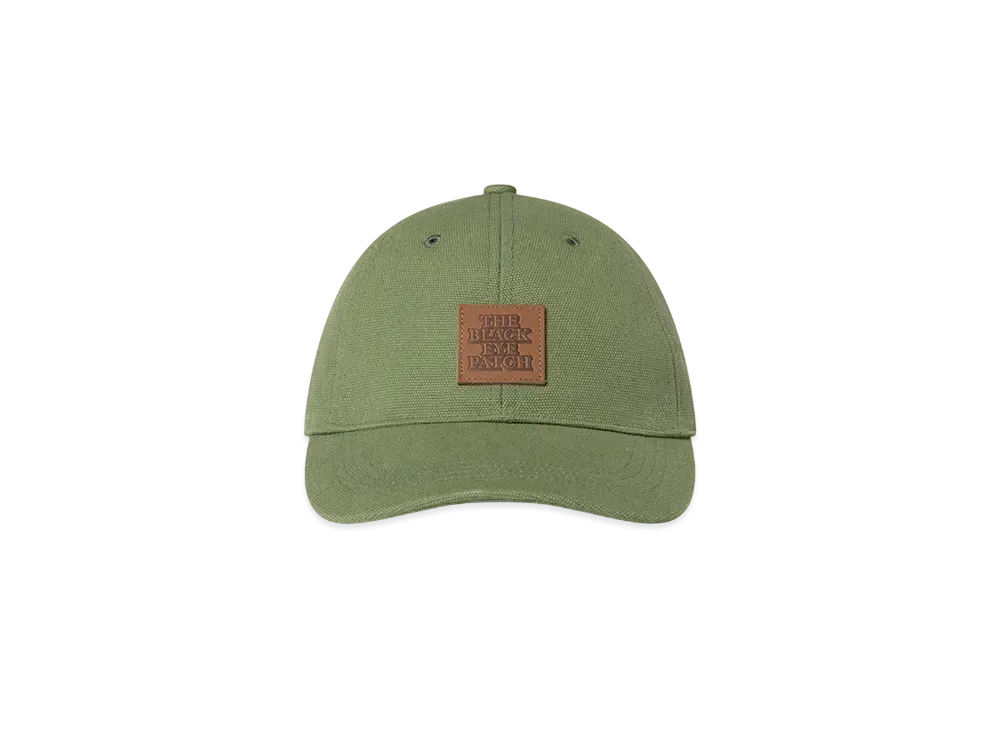 BlackEyePatch Leather Patched Og Label 6 Panel Cap "Olive"