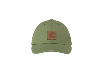 BlackEyePatch Leather Patched Og Label 6 Panel Cap "Olive"