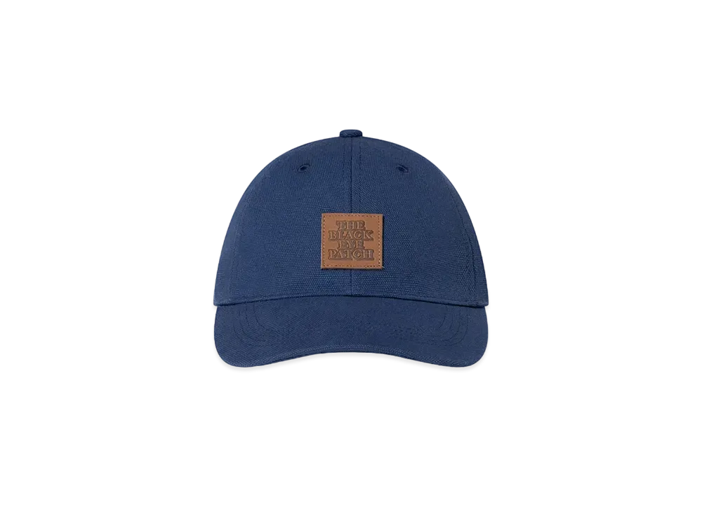 BlackEyePatch Leather Patched Og Label 6 Panel Cap "Navy"