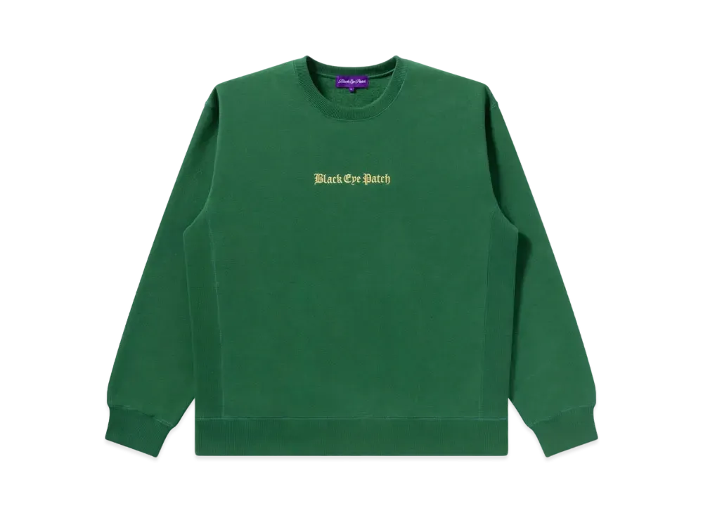BlackEyePatch OE LOGo Crew Sweat "Green"