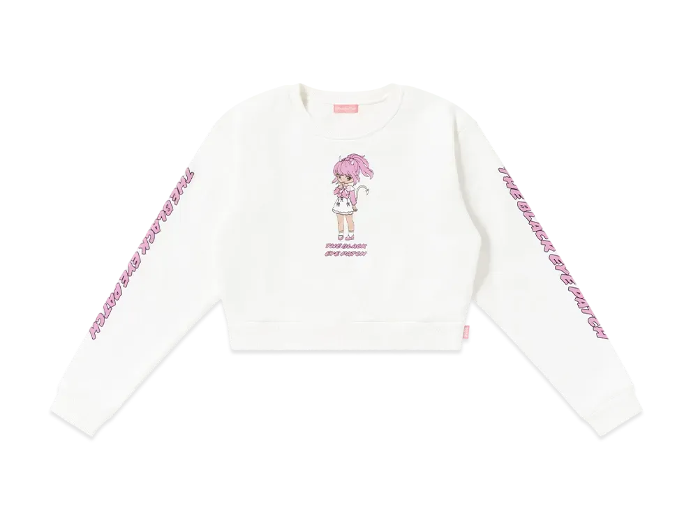 BlackEyePatch Devil Girl Crew Sweat "White"