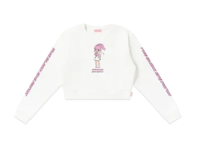 BlackEyePatch Devil Girl Crew Sweat "White"