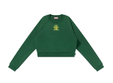 BlackEyePatch Crown Tag Embroidered Crew Sweat "Green"