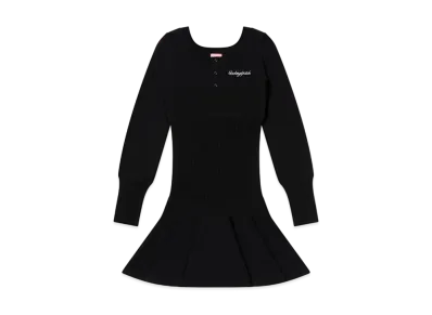 BlackEyePatch Henley Neck L/S Knitted Dress "Black"