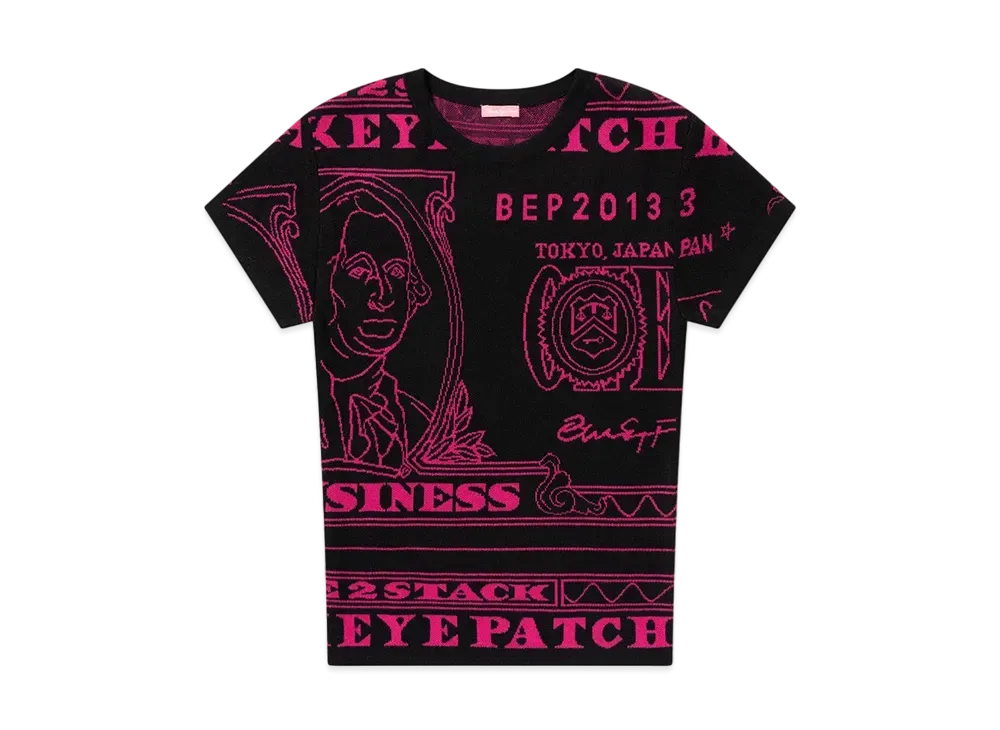 BlackEyePatch Big Dollar Knitted Baby Tee "Black"