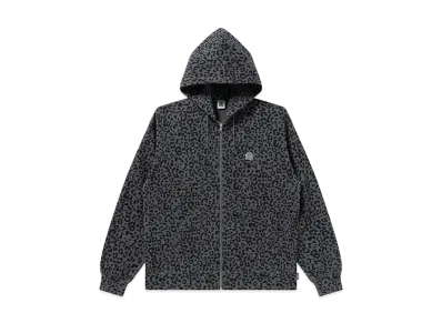 BlackEyePatch Small Og Leopard Zip Hoodie "Charcoal"