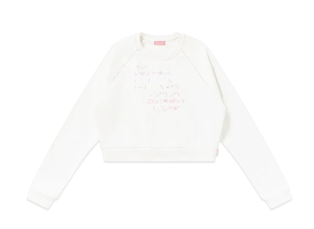 BlackEyePatch Ascii Art Embroidered Crew Sweat "White"