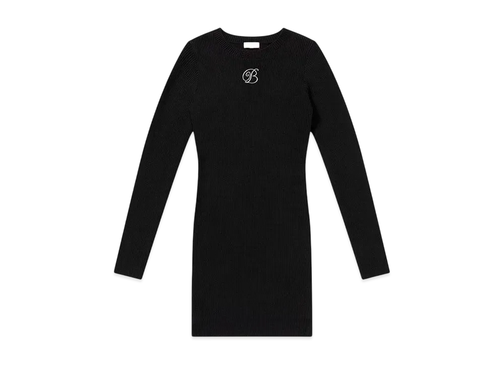 BlackEyePatch B Emblem Ribbed Knit Dress "Black"