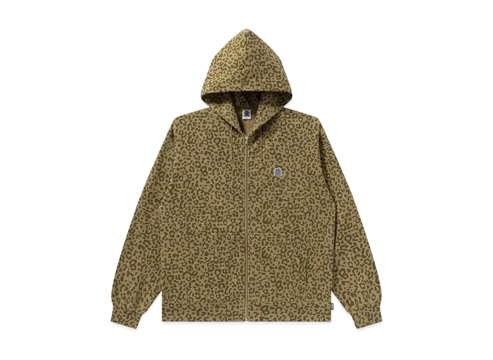 BlackEyePatch Small Og Leopard Zip Hoodie "Sand"