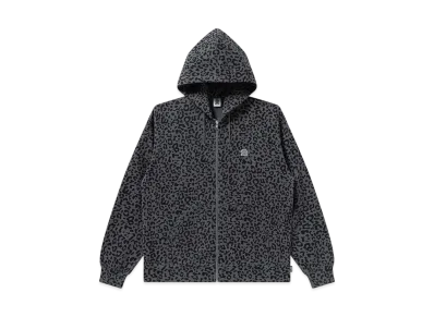 BlackEyePatch Small Og Leopard Zip Hoodie "Charcoal"